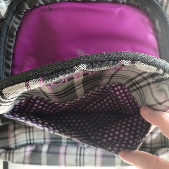 Dakine Prom purple and grey backpack - Picture 3 of 10